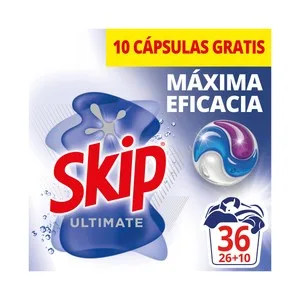 Skip Ultimate Detergente en Cápsulas Higiene Total 36 Uds.