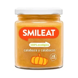 Smileat Tarrito de Calabaza y Calabacín para Bebés a Partir de 6 Meses 230 G.