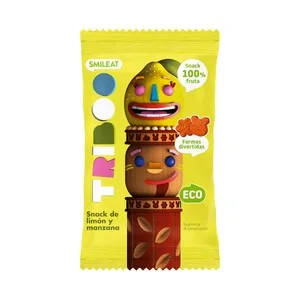 Smileat Tribbo Snack (de Formas Divertidas) de Limón y Manzana Ecológicos 25 G.