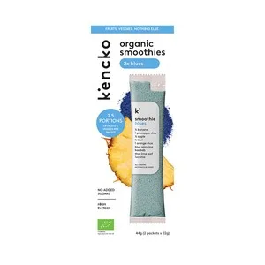 Kencko Smoothie Blues Preparado para Batido de Frutas Ecológicas y Espirulina Azul 2 X 22 G.