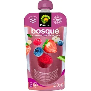 Smoothie Bosque Frutal para Beber 100% Fruta con Fresa, Frambuesa, Remolacha y Arándanos Pom'bel