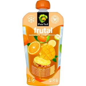 Smoothie Frutal para Beber 100% Fruta con Zanahoria, Naranja, Piña y Mango Pom'bel