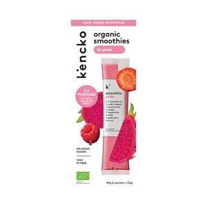 Kencko Smoothie Pink Preparado para Batido de Frutas Ecológicas y Lucuma en Polvo 2 X 22 G.