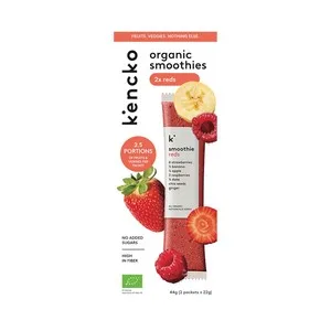 Kencko Smoothie Reds Preparado para Batido de Frutas Ecológicas, Chia y Jengibre 2 X 22 G.
