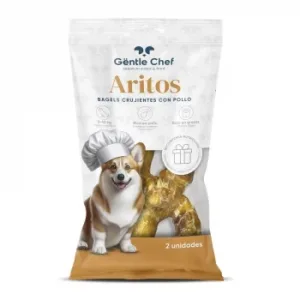 Snack Bagels con Pollo para Perro Mini Adulto Gentle Chef Aritos 2 Uds