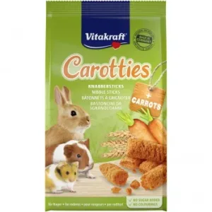 Snack Bastones de Zanahoria para Conejos Enanos Carotties Vitakraft 50 G