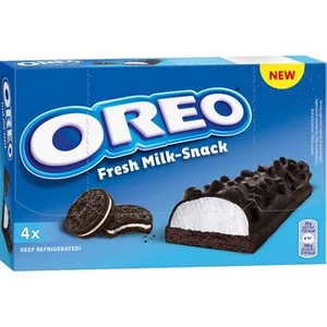 Snack de Bizcocho de Cacao con Crujiente de Galleta y Crema de Vainilla Fresca Pack 4 Oreo