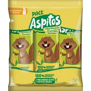 Snack de Maíz Horneado 100% Ingredientes Naturales 6 Bolsas de 3 Unidades Aspitos