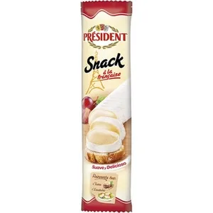 Snack de Queso Francés Brie de Vaca Elaborado con Leche Pasteurizada President