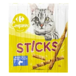 Snack de Salmón para Gatos Companino Carrefour Pack 6 Unidas de 5 G.
