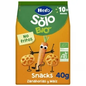 Snack de Zanahoria y Maíz desde 10 Meses Ecológico Hero Solo sin Gluten 40 G.