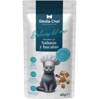 Snack Delicias del Mar Mix para Gato Gëntle Chef, Bolsa 60 G