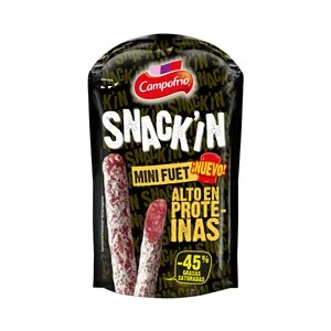 Campofrío Snack´in Mini Fuet Snack con Alto Contenido en Proteína 50 G.