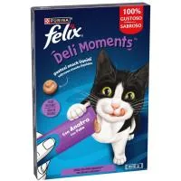 Snack Líquido de Pato para Gato Félix Deli Moments, Pack 4x10 G