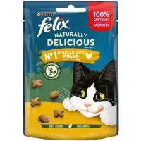 Snack Natural Delicious de Pollo para Gato Félix, Bolsa 50 G