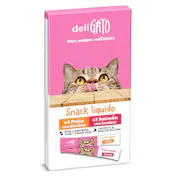 Snack para Gatos Líquido de Pollo y Salmón Deligato de Dia Bolsa 105 G