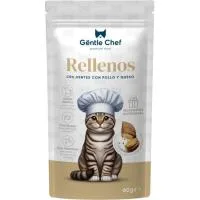 Snack Relleno con Pollo-queso para Gato Gëntle Chef, Bolsa 60 G