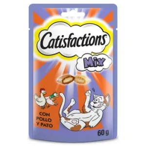 Snacks de Pollo y Pato para Gatos Catisfactions 60 G.