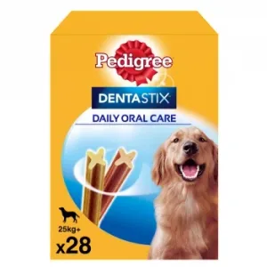Snacks Dental para Perros Grandes Pedigree Daily Oral Care Dentastix Pack de 28 Unidades