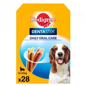 Snacks Dental para Perros Medianos Pedigree Dentastix Pack de 28 Unidades