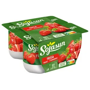 Sojasun Especialidad de Soja con Trocitos de Fresas 4 X 100 G. 400 G