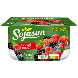 Sojasun Especialidad de Soja con Trocitos de Frutos Rojos 4 X 100 G. 400 G