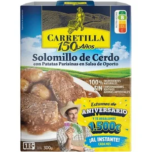 Carretilla Solomillo de Cerdo con Patatas Parisinas en Salsa de Oporto 300 G.