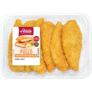 Solomillos de Pollo Extra Crujientes sin Gluten Peso Aproximado Aldelis