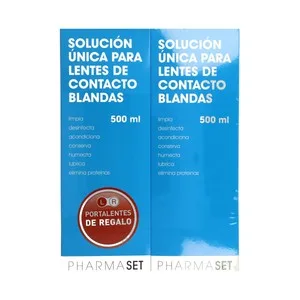 Pharmaset Solución Única para Lentes de Contacto Blandas Pharmaset 2 X 500 Ml. 1000 ML