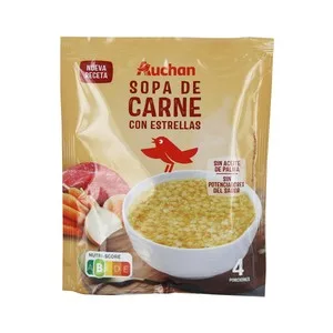 Producto Alcampo Sopa de Carne con Estrellitas sobre de 80 G. 77 G
