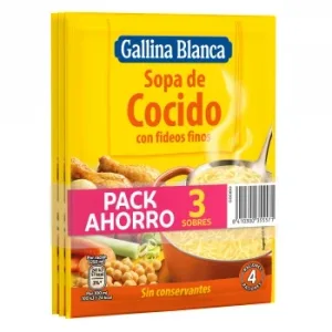 Sopa de Cocido Gallina Blanca Pack de 3 Sobres de 72 G.