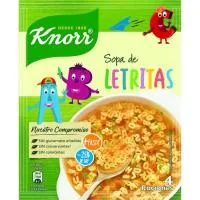 Sopa de Letritas Knorr, sobre 82 G