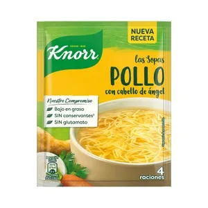 Knorr Sopa de Pollo con Cabello de Ángel sobre de 71 G. 68 G