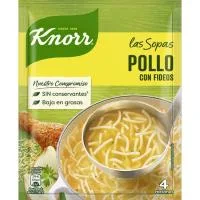 Sopa de Pollo con Fideos Knorr, sobre 63 G