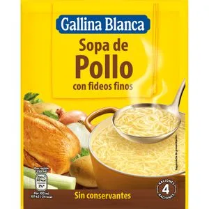 Sopa Deshidratada Pollo y Fideos sobre 72 Gr