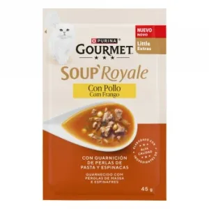 Sopa Líquida con Pollo para Gato Soup Royale Purina Gourmet 45 G