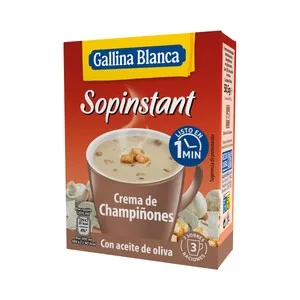 Gallina Blanca Sopinstant Crema de Champiñones con Picatostes 3 Uds. 19,5 G. 59 G