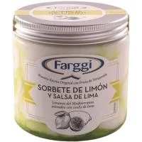 Sorbete de Limón y Lima Farggi, Tarrina 390 G