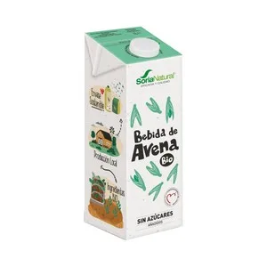 Soria Natural Bio Bebida de Avena Ecológica, sin Azúcares Añadidos 1 L. 1000 ML