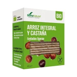 Soria Natural Bio Tostadas de Arroz Integral y Castañas 95 G. 100 G