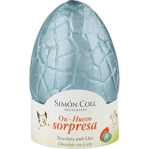 Huevo Sorpresa de Pascua de Chocolate con Leche en Envases Surtidos Simon Coll