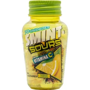 Sours Caramelos Duros Sabor Limón con Vitamina C sin Azúcares  Smint 49 G