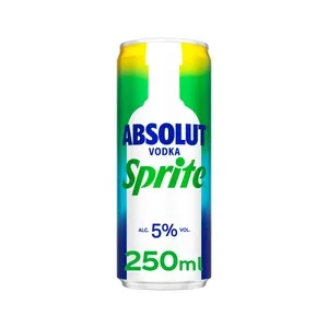 Sprite Combinado de Vodka Blanco Absolut y Refresco de Lima (sprite) Lata 250 Ml.