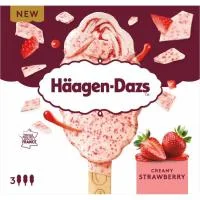 Stick Creamy Strawberry Haagen Dazs, Pack 3x80 Ml