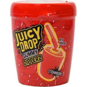 Sticks de Caramelo de Goma para Dipear con Gel Ácido Sabor Fresa Bazooka