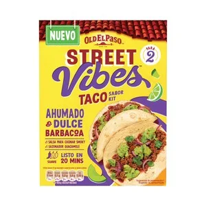 OLD el Paso Street Vibes Kit para Tacos Sabor Barbacoa, 2 Uds, 90 G.