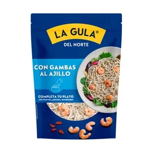 LA Gula del Norte Sucedáneo de Angula con Gambas al Ajillo 130 G.