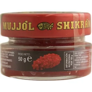 Sucedáneo de Caviar a Base de Arenque Ahumado y Huevas de Mujjól Rojo sin Gluten Shikra'n