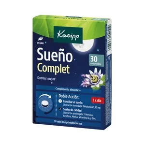 Kneipp Sueño Complet Complemento Alimenticio a Base Extractos de Plantas Natuales para Conciliar el Sueño 30 Uds.