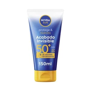 Nivea Sun Protege & Hidrata Protector Solar Acabado Invisible con FPS 50+ (muy Alta) 150 Ml.